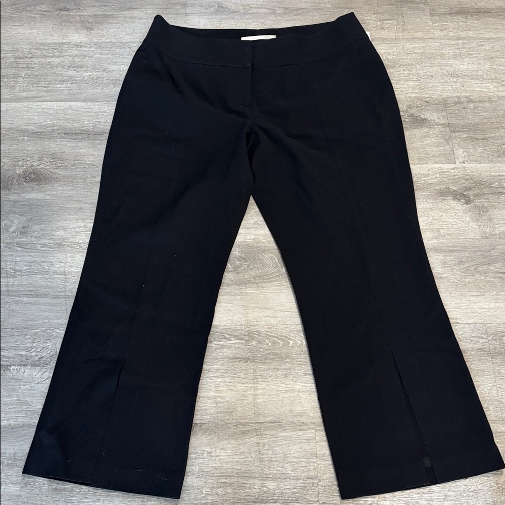 Classiques Entier black dress pants front slit classic Sz 14
